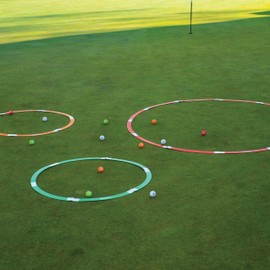 PGA TOUR Tee-Up 3-Piece Set, Ring, Multicolor Rings, Use for Chipping and Putting Training, Junior Golf Training Rings