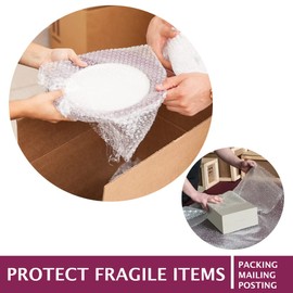 Bubble Cushioning Wrap for Packaging and Mailing, Heavy Small Air Bubbles, 300mm x 10m Roll, Packing or Storage (300mm x 10m)