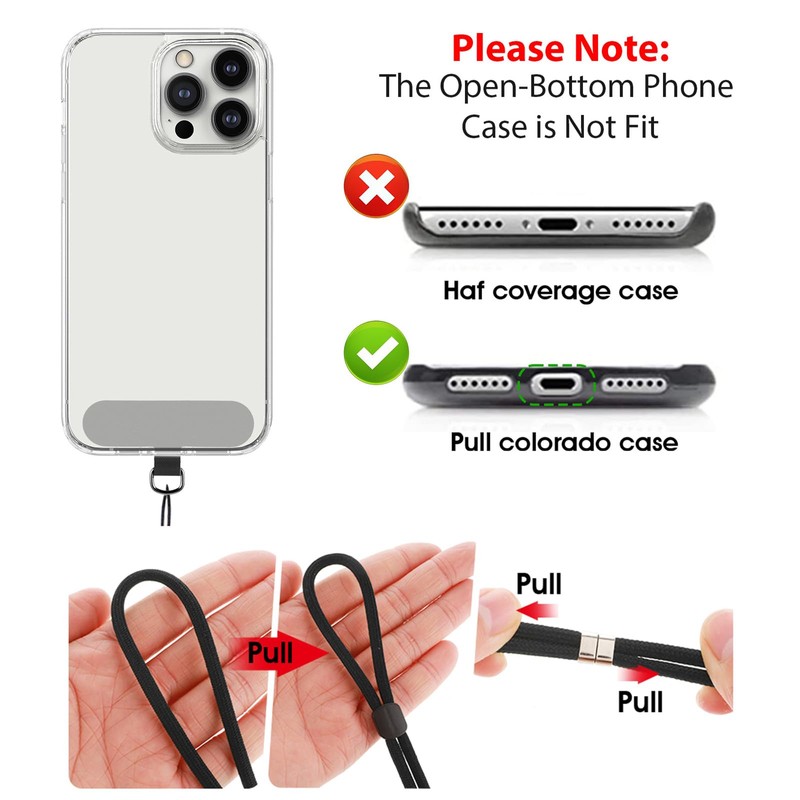 Andibro Universal Phone Lanyard, Adjustable Crossbody Phone Strap Anti-Theft Neck