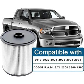 AULDAY Fuel Filter Fits for Ram 2500 3500 4500 5500 6.7L 2019 2020 2021 2022 2023 2024 Diesel Engine For Ram 1500 2020 3.0L V6 Eco Diesel Frame Chassis Mounted OE# 68436631AA PF46152
