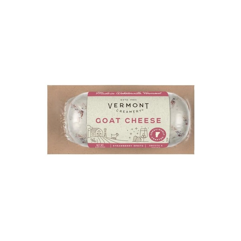 Generic Vermont Creamery Strawberry Spritz Goat Cheese Log, 4OZ, 12