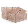 Vivikivi 4-Pack Plastic Crates for Storage, Collapsible Storage Crates Stackable,