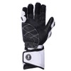 Harssidanzar Carbon Fiber Leather Motorcycle Gloves KM045UK White Black XXL