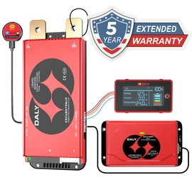 DALY BMS Balance 24V 150A Display - Smart 1A Active Balance BMS 8S with 3 Inch LCD Screen WiFi Bluetooth Module Supports RS485 CAN for Mobility Scooters Electric Wheelchairs
