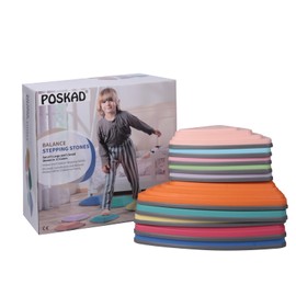 POSKAD Durable Non-Slip Stepping Stones for Kids - Toddler Stepping Stones to Encourage Balance & Gross Motor Skills, Indoor & Outdoor Toys, Gift for Kids, Obstacle Course Fun (10 color)