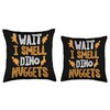 Dino Nuggets Enthusiast Dinosaur Chicken Delight Dino Nugs Throw Pillow