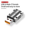 WLGQ USB C Female to USB 3.1 Male Adapter, Zinc