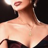 S925 Sterling Silver Meditating Fairy Pendant Neckalce for Women Figure