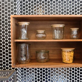 with WECK|FLAT TOP WOODEN LID Wooden Lid (Small)