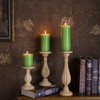 MOZEAL 3" x 4" Hand-Poured Unscented Candle,Dripless Pillar Candle Set