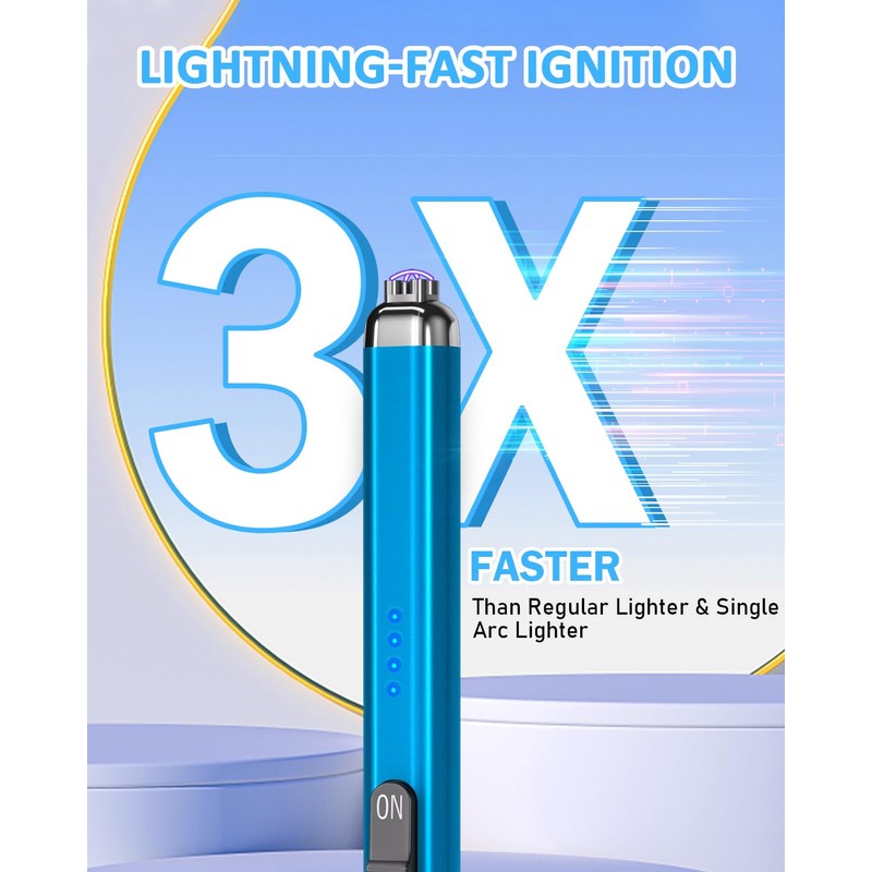 Electric Candle Lighter Rechargeable Lighters - Dual Arc Plasma Lighter