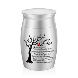 SOITIS Urns for Human Ashes 2.76 Inches Aluminum Small Urns for Human Ashes Keepsake, Mini Urn for Human Ashes Memorial Cremation Urns for Human Ashes-Tree of Life Funeral Keepsake Urn
