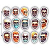 SRE INVENTION Skull with Beard Glasses & Hat Decal Sticker