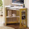 Vecelo Home Office Table Corner Desk Laptop Computer Table Keyboard