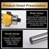 KATUR Roundover bit, Round Over Beading Edging Router Bit, Corner