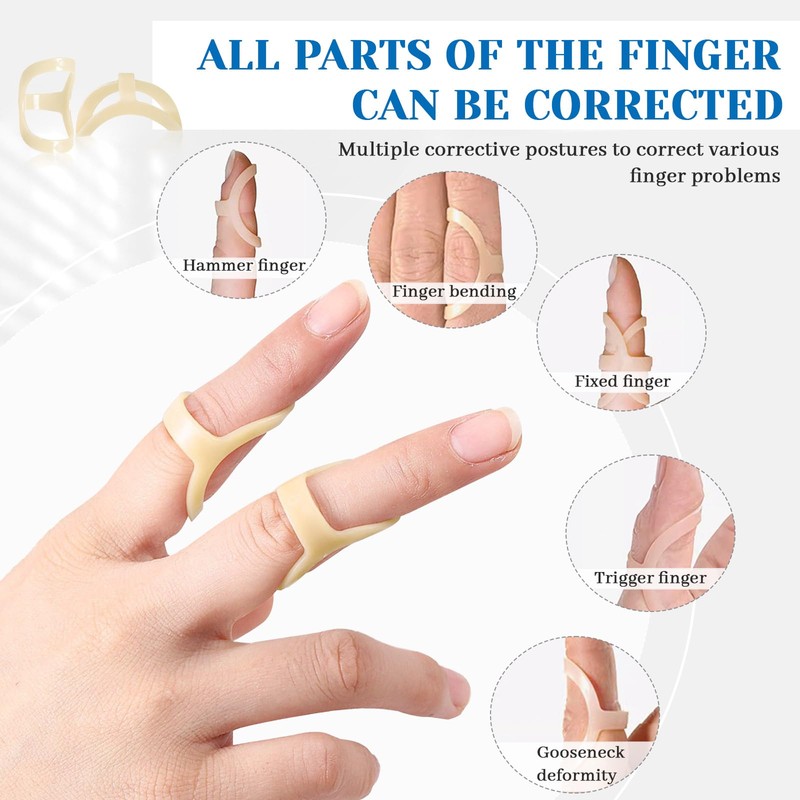 Jinzhenhong Pack of 10 Oval Finger Splint Finger Guards for