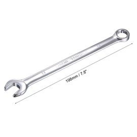 uxcell Combination Wrench with Offset Box End and Angled Open End, Metric Mirror-Chrome Plated High Carbon Steel, 13mm