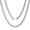 Silver Chain Mens Necklace Chain Stainless Steel Chain Cuban Chain