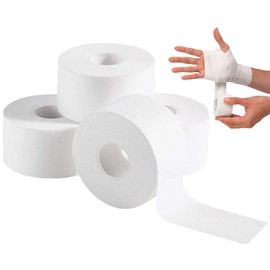 4 Rolls Sports Tape Sports Tape Sports Tape Finger Tape Crossfit Sports Bandage Any Volume 2.5cm x 10m Non Elastic White Cotton (White Cotton)
