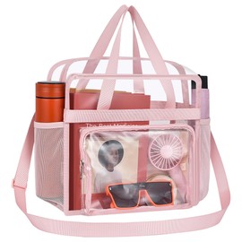 Oraben Clear Bag Stadium Approved 12x6x12 Clear Tote Bag Clear Lunch Bag for Work Sports Festival