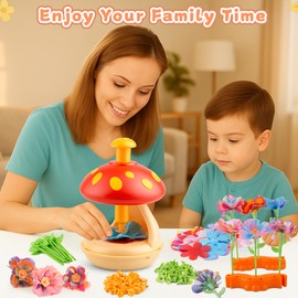 SZBZ Fabric Flower Bouquets Toys, DIY Craft Kits Toys for Kids - Flowers Market Toy, Build Your Flower Bouquet, Arts & Crafts for 4+ Year Toddler Girl, Educational Activity Preschool Birthday Gifts