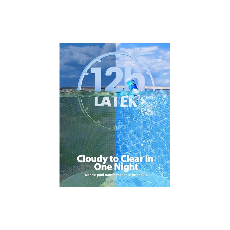 SUMMERBUDDY Pool Clarifier, Compatible with All Pools Types, Easy to