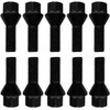 10 Wheel Bolts Taper Collar Black M12 x 1.25 36