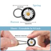 White Daisy Flower Button Extenders for Jeans Pack of 4