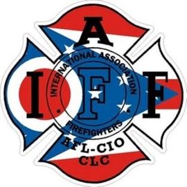 2 Inch Non-Reflective Ohio IAFF Firefighter Maltese Cross Sticker Decal
