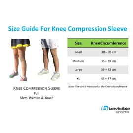 Bevisible Sports - Knee Compression Sleeve For Men Women & Youth - 1 Sleeve (Beige, Large)