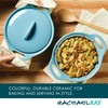Rachael Ray Solid Glaze Ceramics Casserole Bakeware/Baker Set with Shared