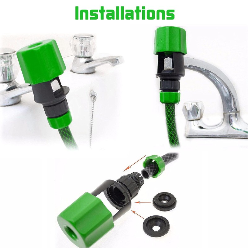 Mixer Tap Hose Connector, Kitchen Garden Tap Hose Pipe Snap