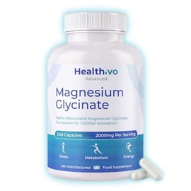 Magnesium Glycinate Capsules, 240 Capsules, 2000mg, UK Made