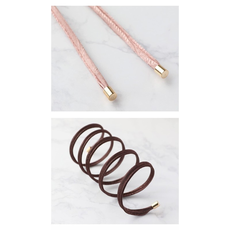 JewelVOX Hair Accessories, Wire Pony Hair Wire, Embossing, Simple, Brown,
