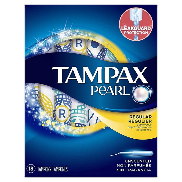 Tampax Pearl Reg Unsc 18c Size 18ct Tampax Pearl Regular Unscented 18 Ct Ea