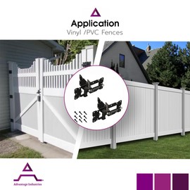 Advantage Industries Stainless-Steel Self-Closing Gate Hinge | Horizontal Adjustable | Heavy-Duty Enclosed Spring | Tight Hinge Tolerance | 2-Side Gate Attachment | Vinyl/PVC Gate (Pair) – White