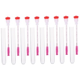 NOLITOY Elegant 8pcs Mascara Brush Set Eyebrow Brush Tube Comfortable to Hold Handle for Women Girls Clean Stylish
