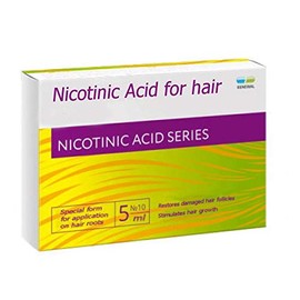 Ácido nicotínico para cabello 10 ampollas x 5 ml (vitamina B3/niacina) / Fortalecimiento de la calidad del cabello/crecimiento del cabello