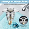 Tapón Universal Fregadero de Baño, 99% Aptos (27-41mm)（Negro）