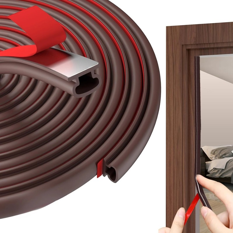 6M Self-Adhesive Door & Window Seal Strip – Hollow TPE