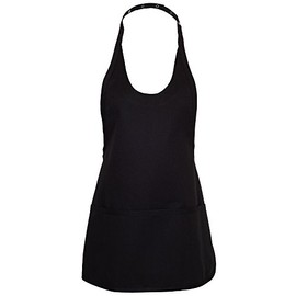 Fame® Scoop Neck Bib Apron - Black (F27-18461)