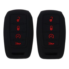 2PCS Black Silicone Remote Key Fob Cover Protector, 4 Buttons Silicone Key Fob Cover Case Protector Holder Fit for 2019-2020 RAM 1500