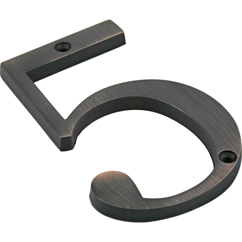 Distinctions 843245 4" Flush Mount Bronze House Number 5