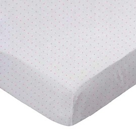 SheetWorld Fitted Pack N Play Playard Sheet Compatible with INFANS Pack and Play Portable Playard 29 x 41 inches, 100% Cotton Jersey, Hypoallergenic, Butter Soft, Pink Pindot, Made in USA