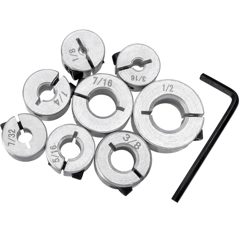 Yakamoz 8Pcs Drill Stop Collar Set - Drill Bit Depth