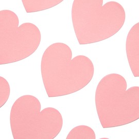 Pink Heart Stickers (x24) - for Cards, Gifts, Anniversary, Valentine & Birthday Presents, Wedding Favours & Party Decoration