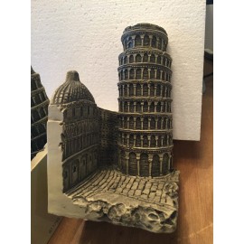 Statues & Models Leaning Tower of Pisa Bookends NIB. Free Ship