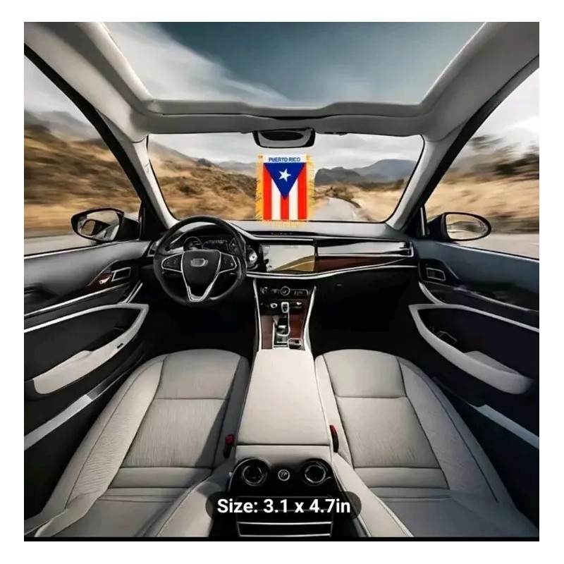 PUERTO RICO MINI BANNER FLAG GREAT FOR CAR & HOME