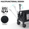 YITAHOME Large Collapsible Foldable Utility Wagon, 200L All-Terrain Beach Cart