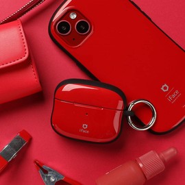 iFace First Class for AirPods Pro – Cute Shockproof Hybrid Dual Layer [Hard Cover + Bumper] Keychain Protective Case [Drop Tested] – Deep Red